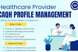 create, update, and manage your caqh profile for insurance credentialing
