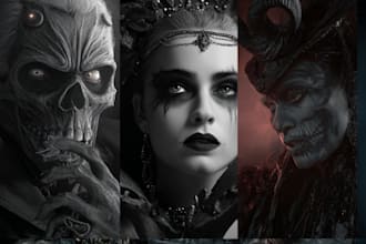 draw dark art horror illustration