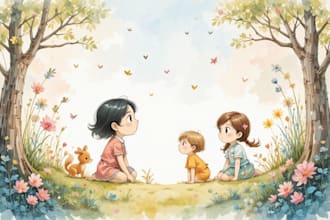 make children story to life with watercolor illustrations
