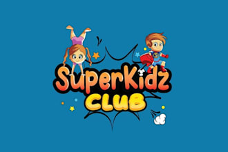 design super fun super kids logo