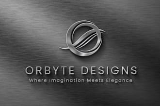 design a professional 3d metallic logo  for your brand