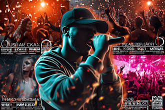 create dj, hip hop, concert, nightclub, music, club, band, party, event flyer