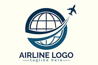 design a unique and professional airline or aviation logo