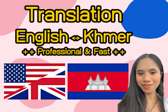 translate and localize english to khmer as a native speaker