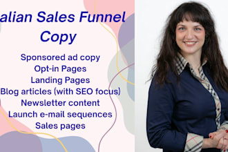 write your italian sales funnel copy that converts leads into client