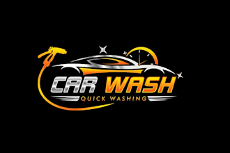 do modern auto detailing automobile and car wash logo