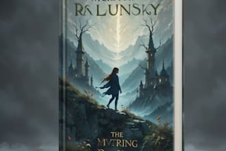 do professional, minimalist, fantasy book and ebook covers