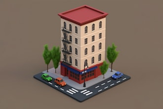 design low poly 3d environments and game ready models