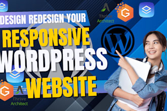design responsive landing pages using thrive architect,brizy,gutenberg