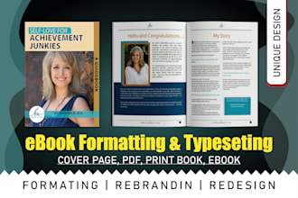 design ebook, formatting, typesetting layout and pdf design