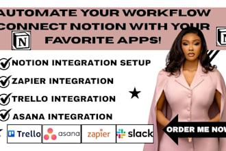 integrate notion with zapier slack google calendar asana drive trello make n8n