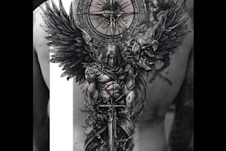 make a professional realistic tattoo design