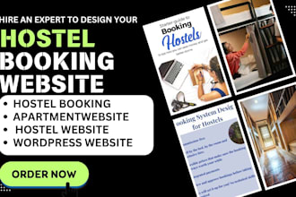 design hostel website with dorm private room booking availability filter coupons
