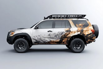 create van wrap design, car wrap design, truck wrap design