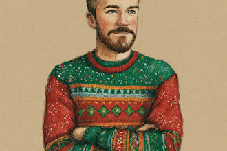 draw you in an ugly christmas sweater christmas card