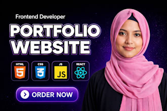 build a react portfolio website for students and freelancers