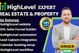 build go high level real estate agents website highlevel sales funnel automation