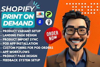 setup shopify print on demand pod printful printify gooten gelato fuel inkedjoy