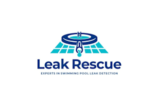design swimming pool leak detection logo