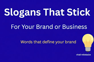 create a catchy, memorable slogan for your brand or business