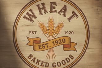 design vintage wheat logo