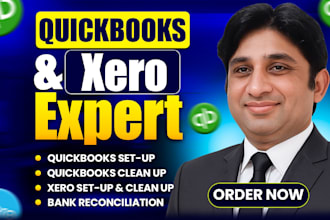 setup, clean up and reconcile quickbooks online, xero and wave bookkeeping