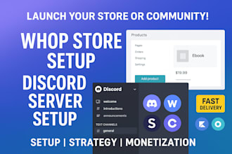 setup your whop store and digital community with monetization and automation