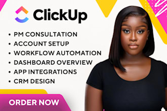 build clickup workflow automation clickup CRM dashboard