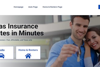 design auto insurance website auto insurance landing page to get quality leads