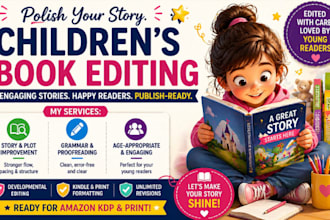 be your children book editor, edit kids story book, format children picture book