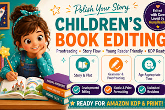 be your children book editor, edit kids story book, format kids picture book
