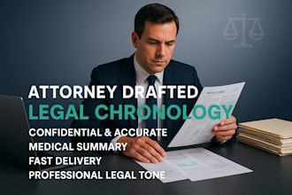 summarize medical records for legal cases with detailed chronology