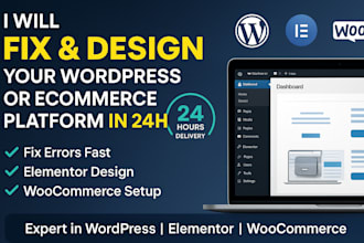 fix webseite wordpress, ecommerce website, elementor and develop your business