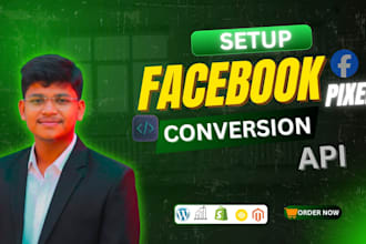 setup facebook pixel, capi and shopify server ,side tracking