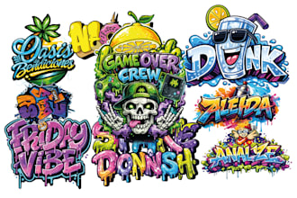 design graffiti or metal death horror typography logo
