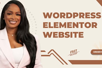 create a wordpress design elementor website build wordpress elementor website