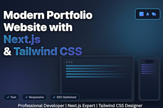 create a modern nextjs portfolio website