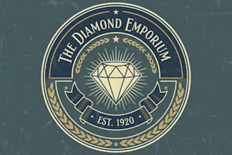 design vintage diamond shop logo