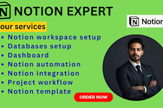 do customised notion template dashboard website notion consultant expert