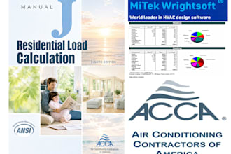 do residential acca appoved manual j load calculation for city permit