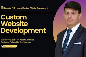 do laravel custom development, business website, booking or custom website