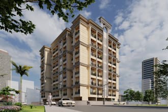 architectural 3d modeling exterior house, commercial rendering and visualization