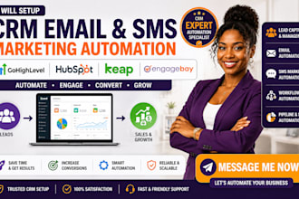 setup gohighlevel hubspot keap engagebay CRM email SMS marketing automation