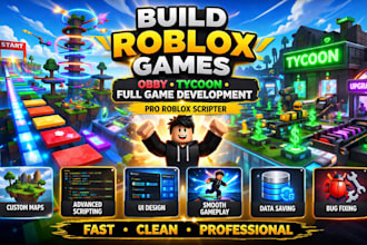 build a roblox scripting,terrain obby game,roblox vfx,simulator in roblox studio