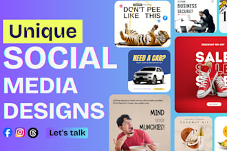 create professional social media ads, posts designs