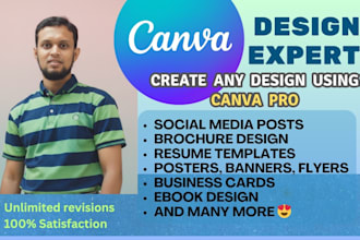 design social media templates or graphics in canva templates as canva expert