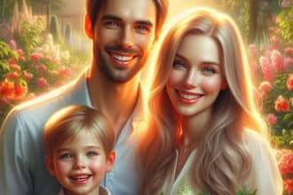 draw watercolor family portrait in procreate