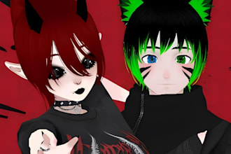 model, rig 3d vtuber model, vrm, vrchat avatar, vseeface, anime model, vroid