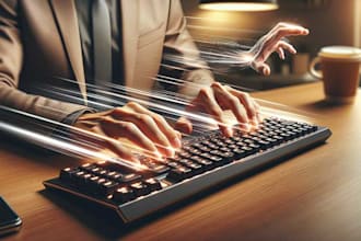 do a quick typist, typewriter, retype pages, fast typist