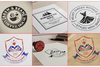 create rubber stamp and seal badge with realistic appereance